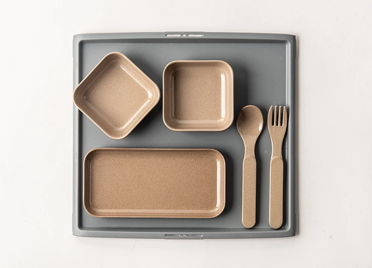 Airline Catering Sustainable Food Packaging Rice Husk Tableware