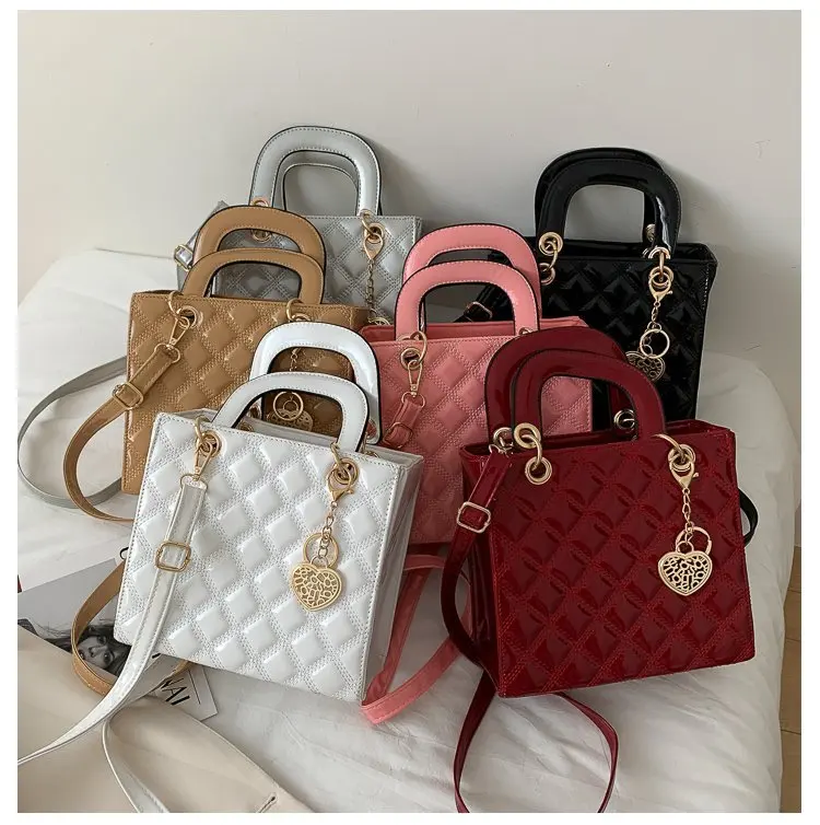 

2020 new colorful women girls purses women hand bags hard rivet female jelly handbags, As picture