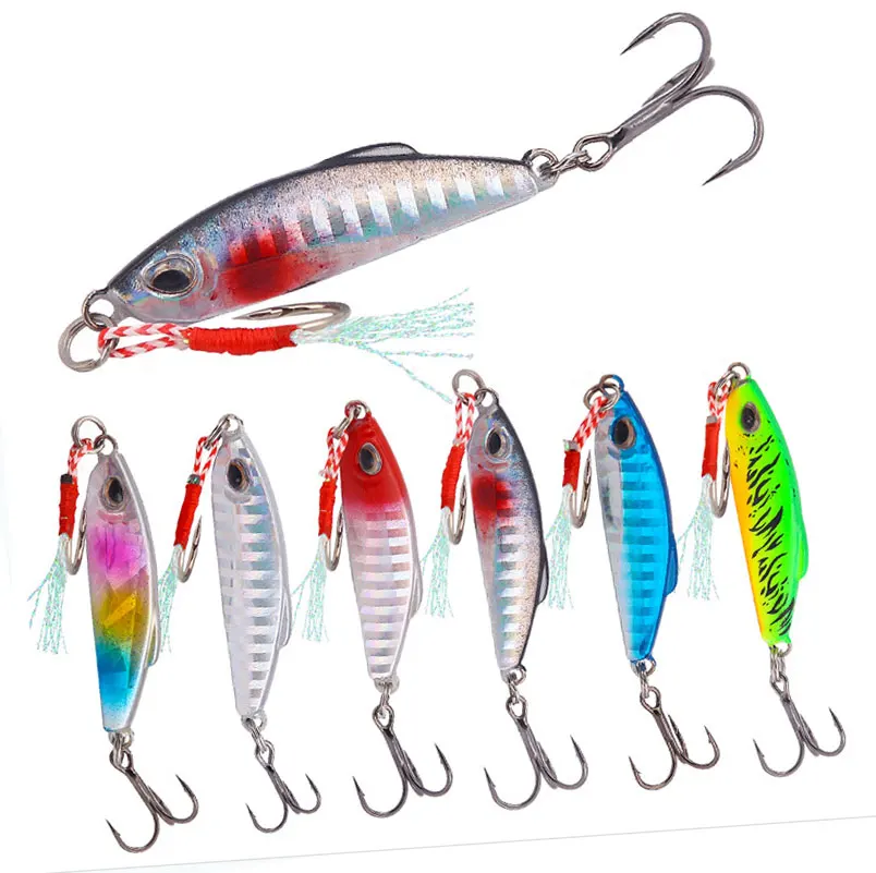 

Wholesale bass jigs metal jig lure for sea fishing, 6 colors