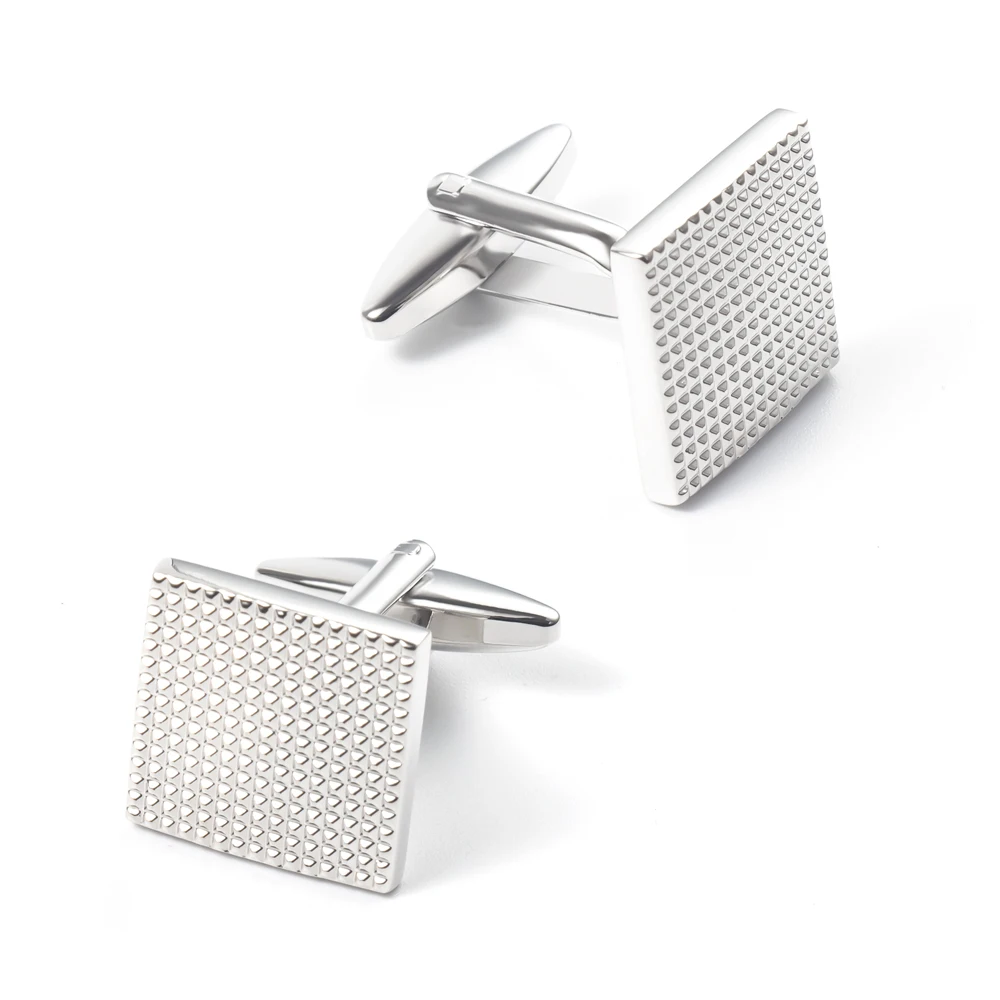 

Square retail engraved gold cuff links gift for business men