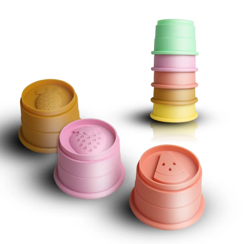 

Silicone Teether Silicone Stacking Toy The First Years Building Soft Safe Baby Silicone Stacking Cups Silicone Stacker