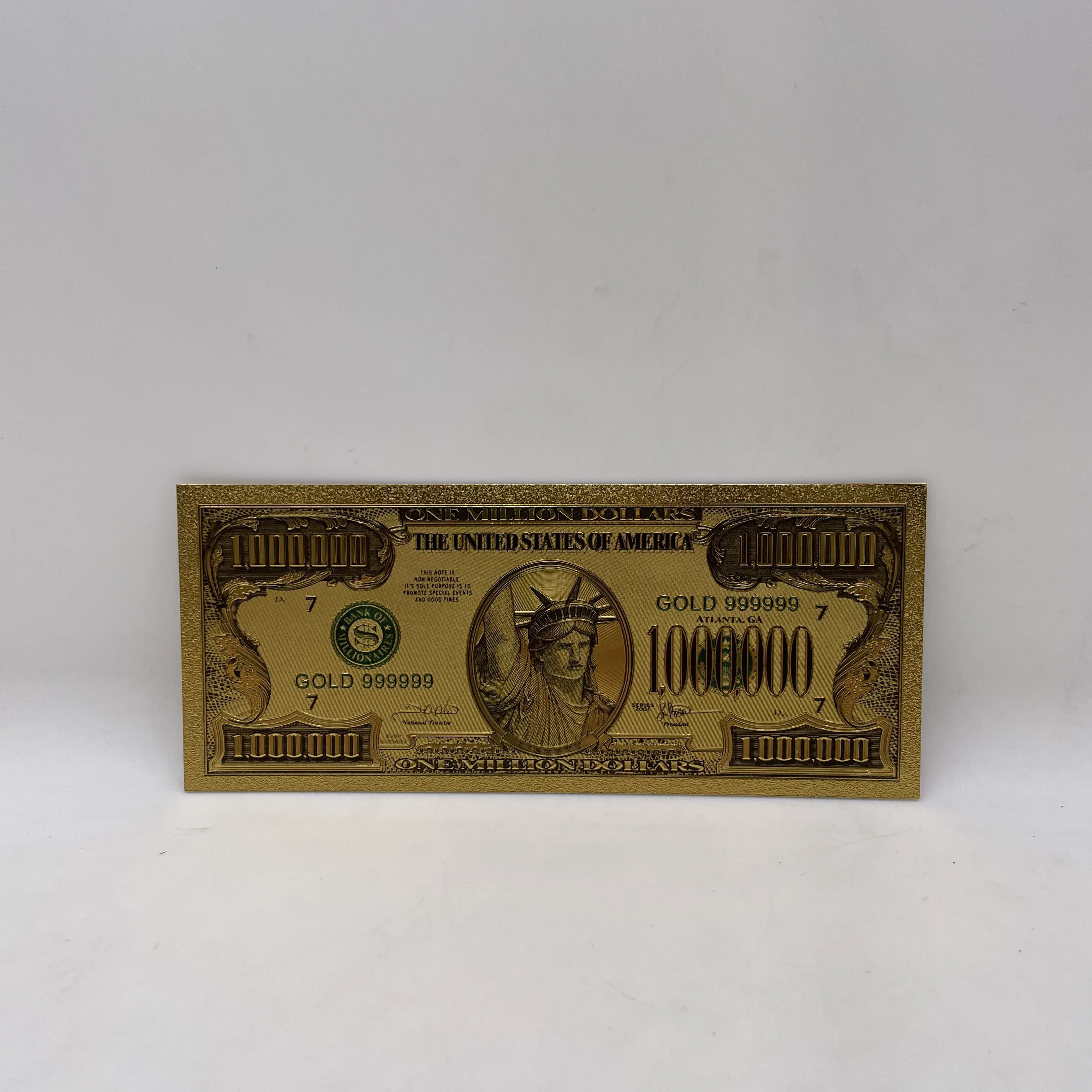 

ONE million dollar collection currency USA Statue of Liberty banknote Gifts gold bronzing foil bills collection GOLD banknote