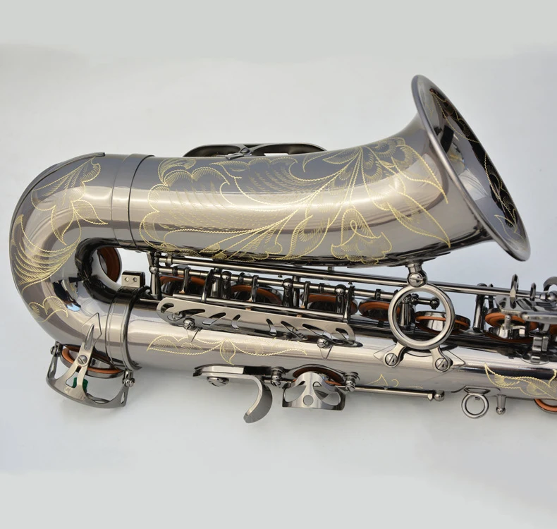 Black Nickel Plated Brass Alto Instrument Accessories Professional Eb OEM China Sax Saxophone Alto