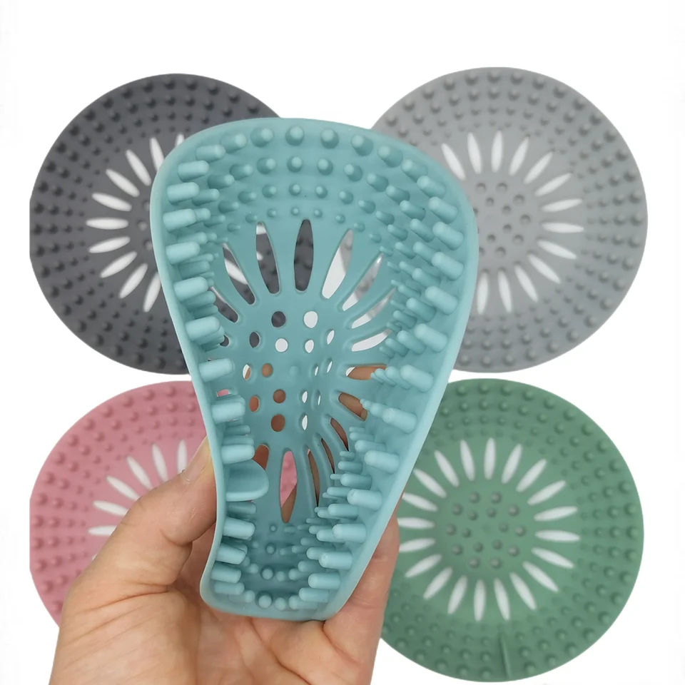 

HYA Hair Catcher Durable TPR Hair Stopper Shower Drain Covers Silica Gel Filter Floor Drain Strainer Bathroom Kitchenapartment