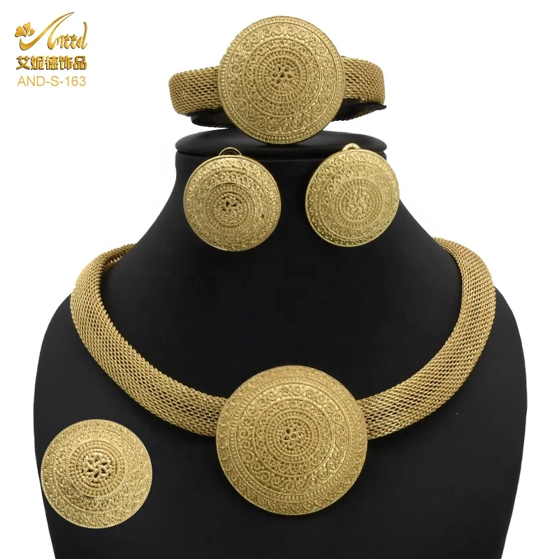 

Luxury Jewelry 18 Karat Brazilian Gold Set Dubai Free Shipping African Manufacture Gold Plated Juwellery Jewelry Set, Accept your request