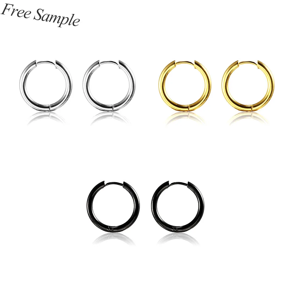 

Free Sample Stainless Steel Jewellery Mini Earrings For Women Ohrring Orecchino Korvarengas Oorbel Inauris Brinco, Steel/black/gold/customized color