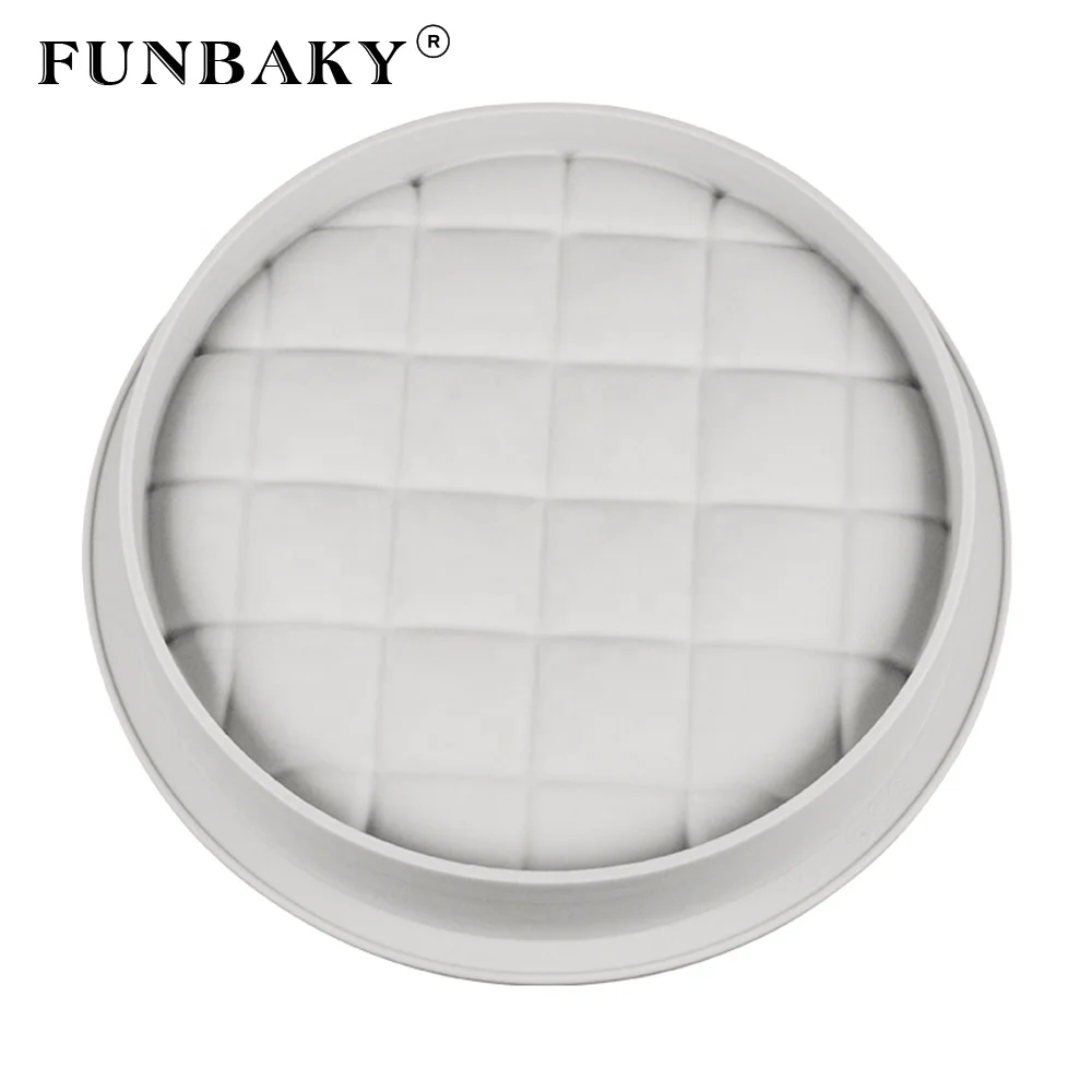 

FUNBAKY Baking tools mousse cake silicone mold round shape 3 D latticed artistic cake mold heat resistant baking kits, Customized color