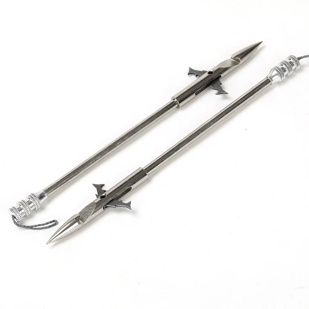 

Wholesale Archery Stainless Steel Fishing Arrow Dart Hunting Fish Dart Slingshot Bow and Arrow Fishing, Silver