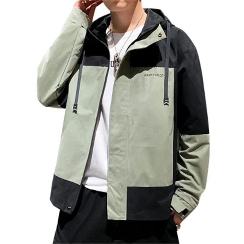 

Printed Trendy Loose Oversize Men's Jackets, Black+green/black+red/dark gray