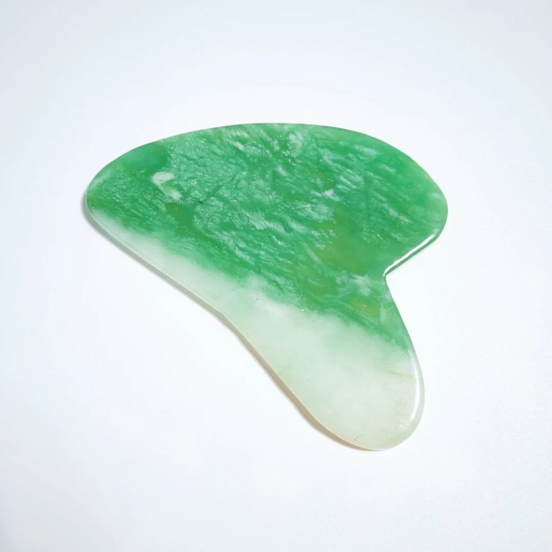 

New product ideas Xiuyan jade facial massage tool guasha board with spiky