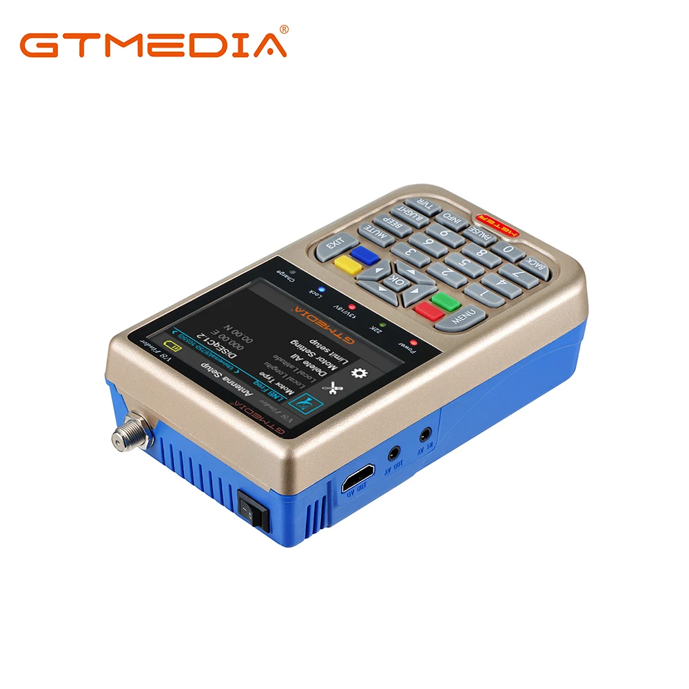 

GTMedia Freesat v8 finder meter dvb-s2 satellite finder support FTA signal digital picture and sound