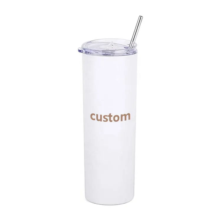 

Custom white 20 oz straight sublimation blanks stainless steel tumblers double wall coffee cup insulated tumblers bottle, Customized color