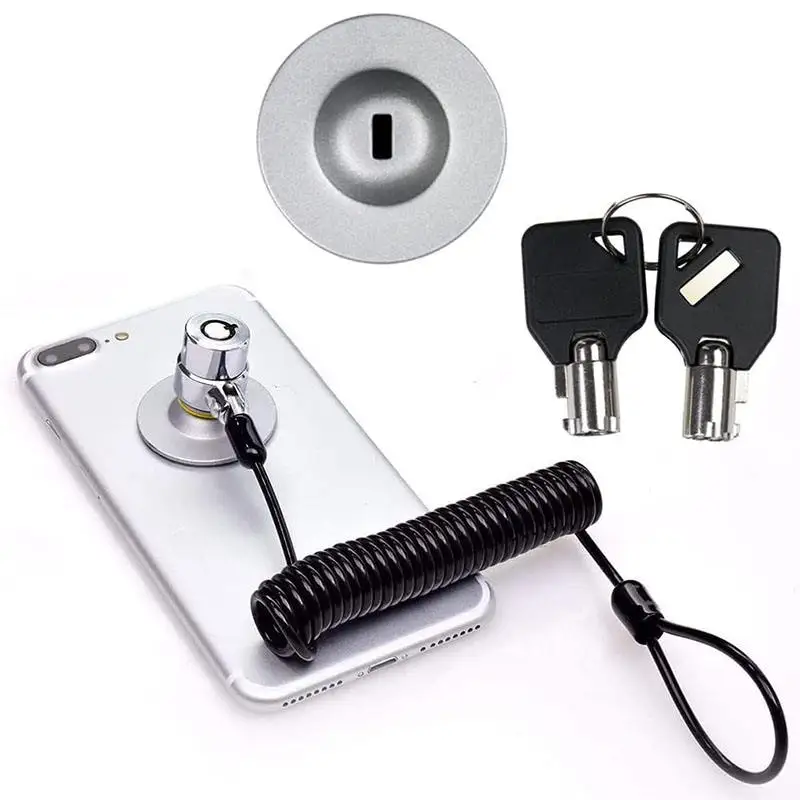 

zinc alloy anti-thief security spring cable two keys carry universal Cable Laptop computer lock
