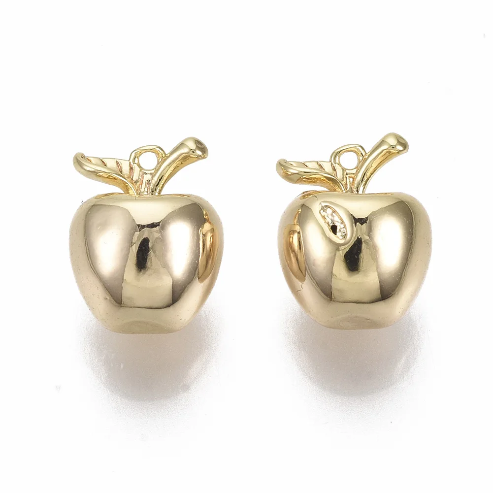 

Pandahall Apple Real 18K Gold Plated Brass Charms