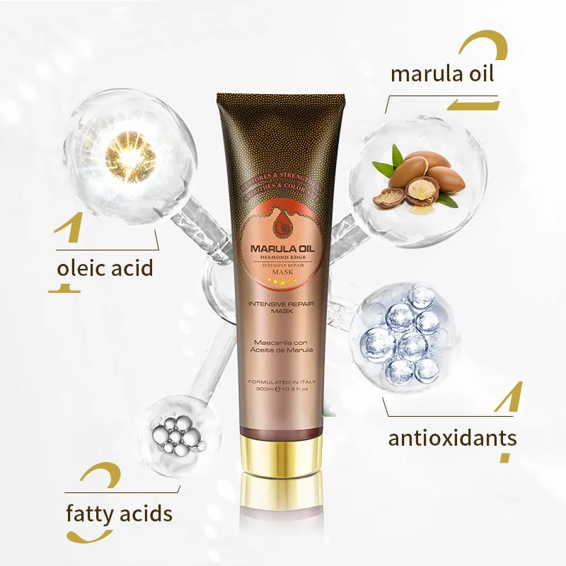 

Marula Oil Herbal Extracts Hair Masque Repair Damaged to Provide Intense Softness And Shine Hair Care Treatment 300ml