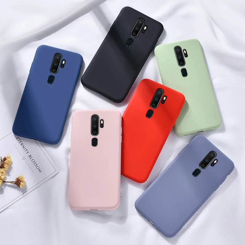 

Soft Liquid Silicone case For Oppo A9 2020 back cover Liquid Silicone Phone case