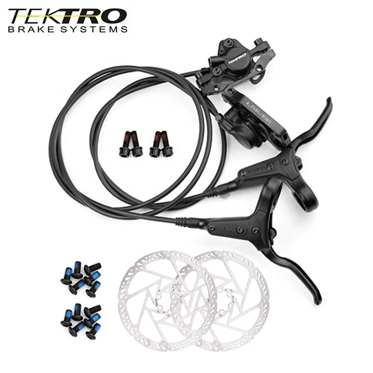 

TEKTRO M285 MTB Bicycle Hydraulic Disc Brake 160/180/203mm Rotor Mountain Bike Front/Rear Brake Set, Black