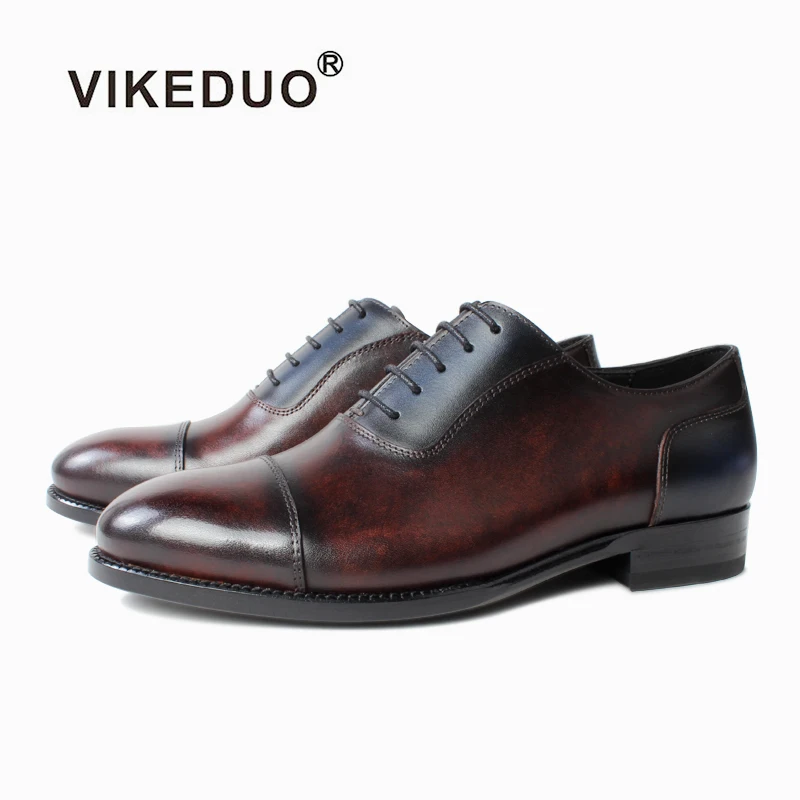 

Vikeduo Hand Made Best Comfortable Guangzhou 1920s Fashion Oxford Shoe Trends Womens Dress Shoes Low Heel, Burgundy