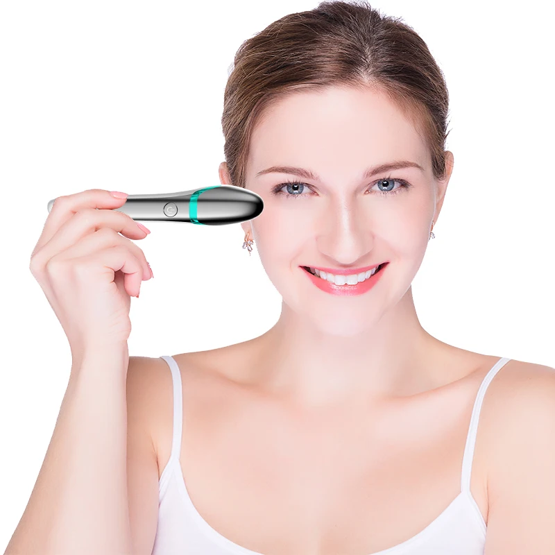 

Hot and cold eye massage mini beauty salon equipment for eyes, lip, face, White + electroplated platinum