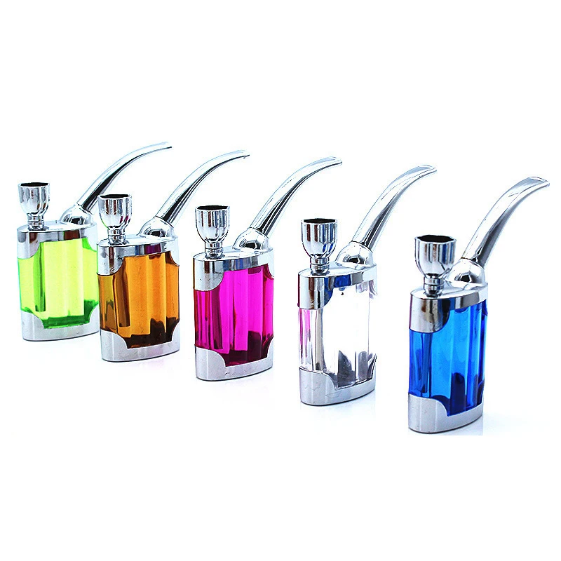 

New Hot Sale Acrylic Removable Creative Water Pipe Water Filter Dual Pipe Smoking Tobacco Pipes