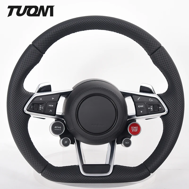 

2022 New Oem For Audi R8 TT TTRS MK3 MK4 Led Carbon Fiber Perforated Leather Steering Wheels, Customized color