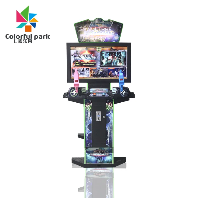 

50 Inch 2 Player Coin Operated Shooting Gun Machine Simulator Arcade Video Games For Sale