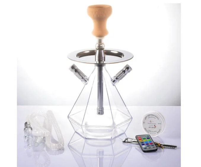 

Jhsport Acrylic Shisha Smoking Hookah with 2 Hoses