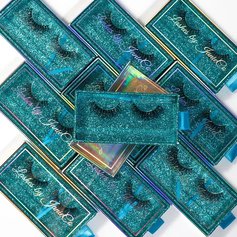 

Wholesale private label custom false eyelashes packaging fluffy 25mm real mink eyelash packaging box vendors