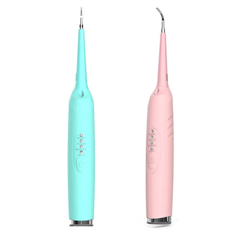 

Portable Electric Toothbrush Sonic Electric Dental Callus Remover Tooth Stains Tartar Eraser with Light, Blue and pink