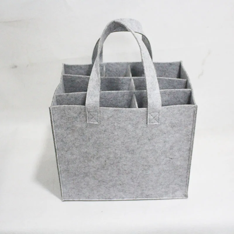 cusotomize size and color felt bottle holder bag