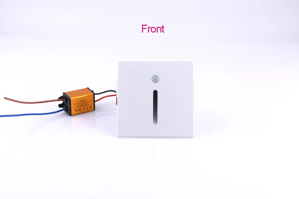 3W Embedded LED Step Light Sensor Flicker-free AC85-265V Stair Step Walkway Corner Light Sensor for outdoor