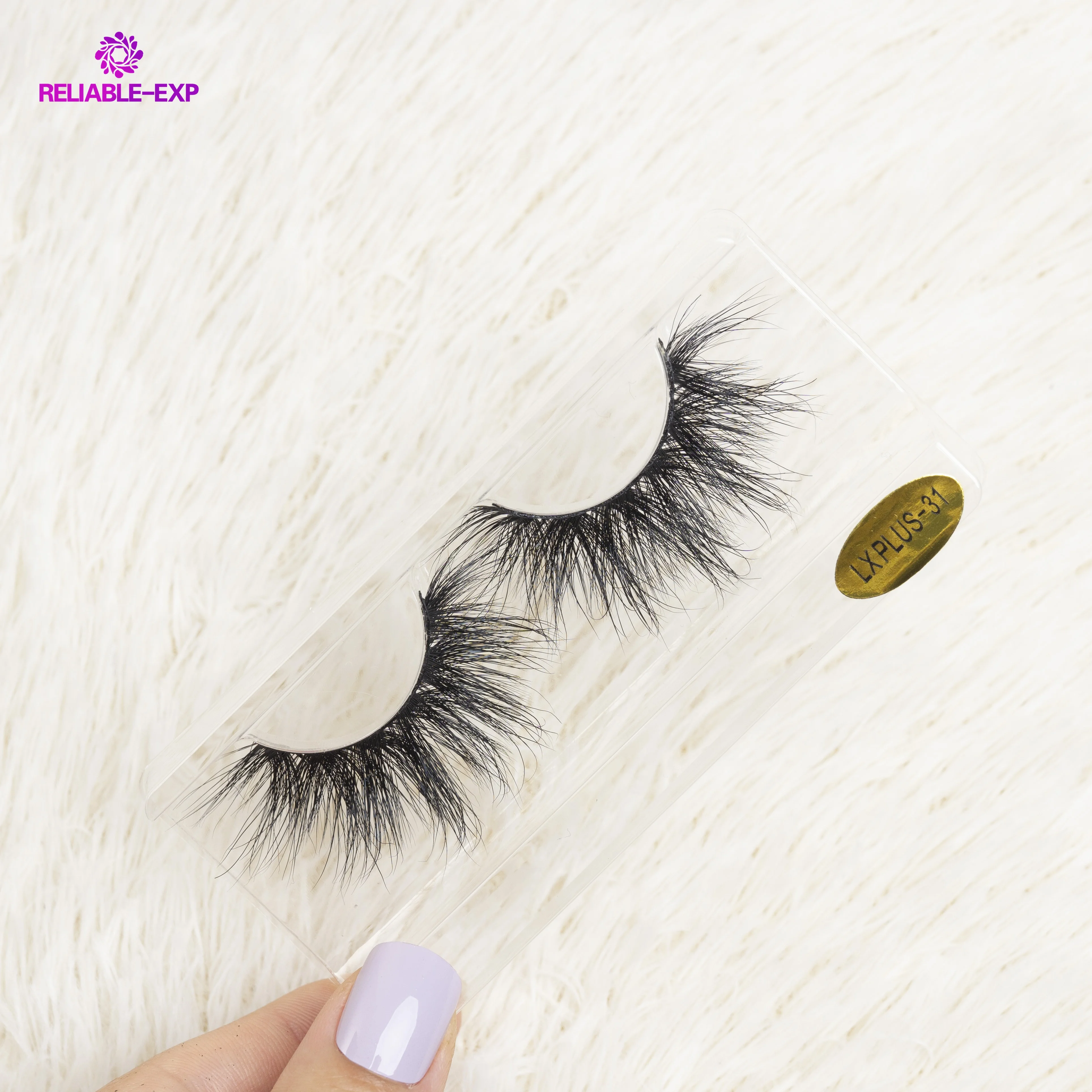 

LXPLUS-31 5d Mink Eyelashes Private Label natual long Curly dramastic LXPLUS SERIES hot sale OEM & ODM Service