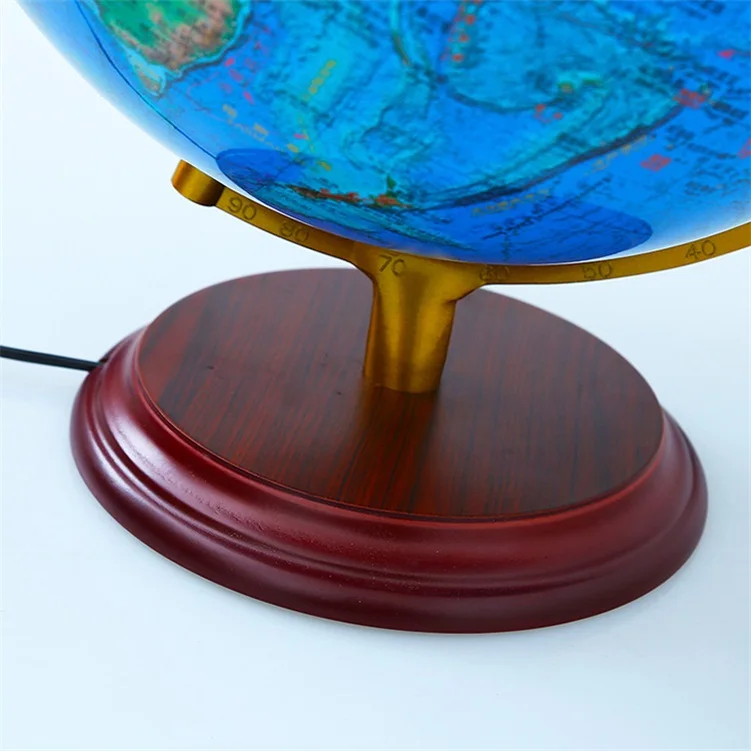 
High Grade 2 In1 Illuminated Mountain Districts World Globe map For Teaching And Decoration 
