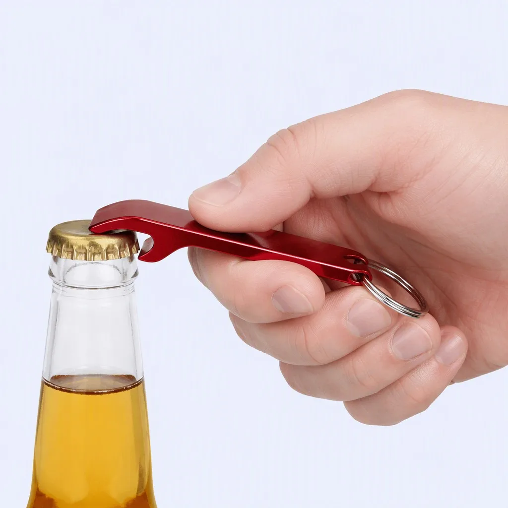 Ergonomic Hand Leverage Grip on Red Anodized Opener
