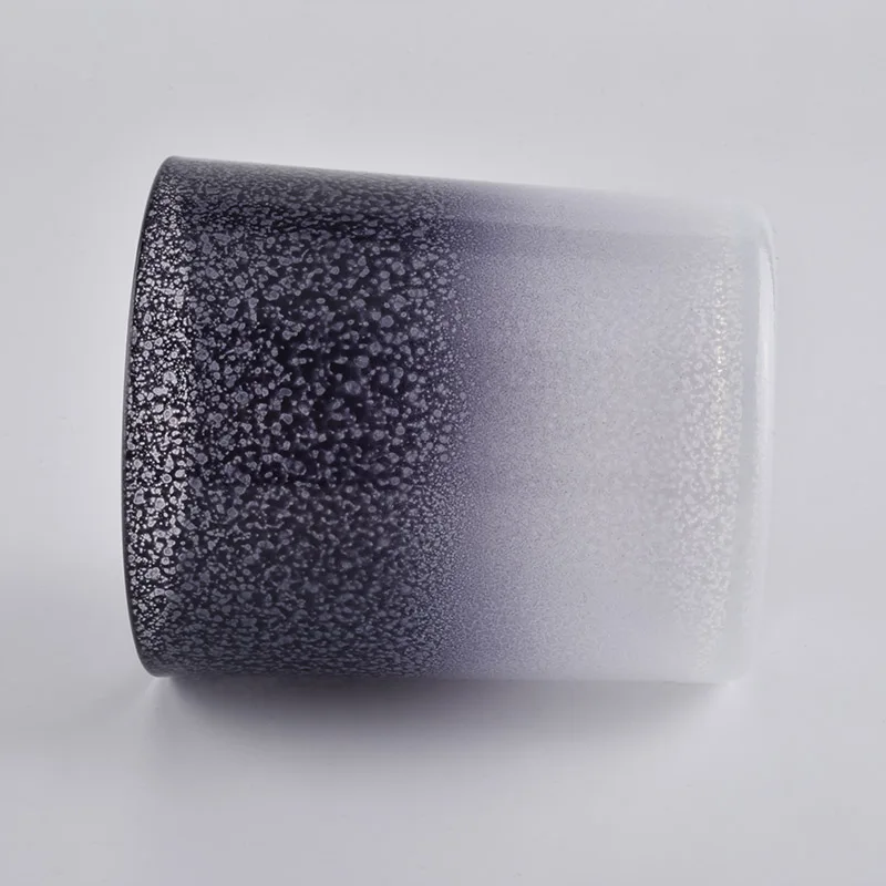 iridescent glass candle jar