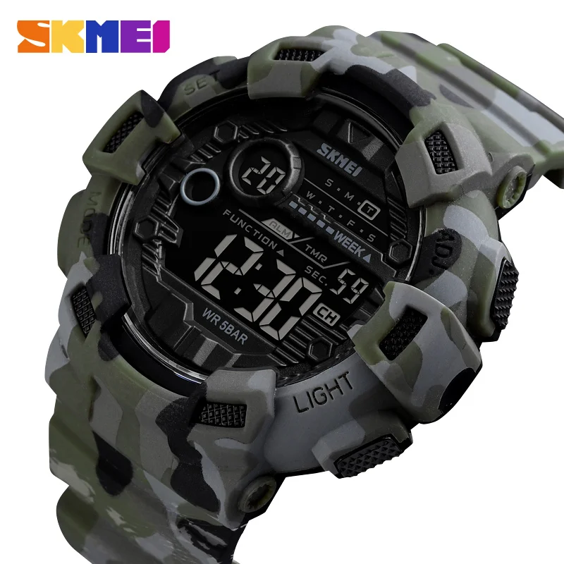 

2020 SKMEI Waterproof Luminous Digital Watch Outdoor Military Cowboy Sports Men Wristwatch Relogio Masculino reloj hombre 1472