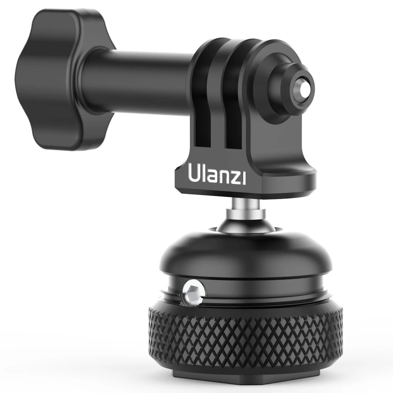 

NEWEST Ulanzi GP-6 Base Mount Cold Shoe 1/4'' for GoPro 9/8/7 Universal Adapter Mount 360 Degree Adjustable Ball head Adapter, Black