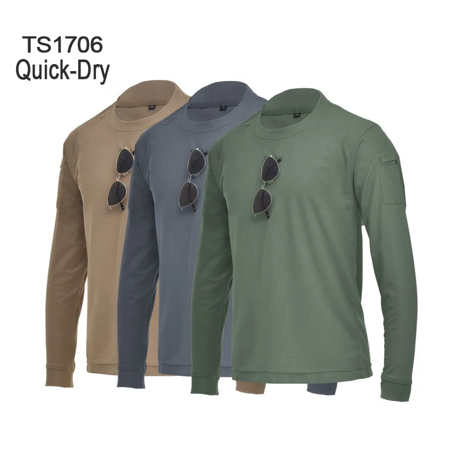 

Men's Breathable Pique Fabric Shirt Army Tactical Combat Shirt Hiking Hunting Military Training Long Sleeve Shirt