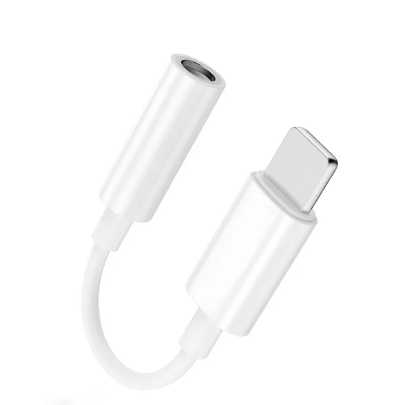 

Audio Headset Converter Headphone jack adapter 8pin to 3.5 mm cable converter for iphone 7 8 10 11x max plus IOS 13, White