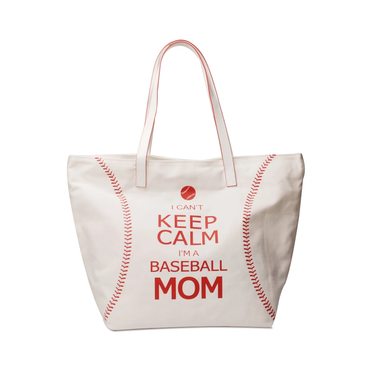 

Wholesale Canvas Baseball Tote Bag Embroidery With Lace Shopping Bag With Snap Closure For Women DOM112-1772