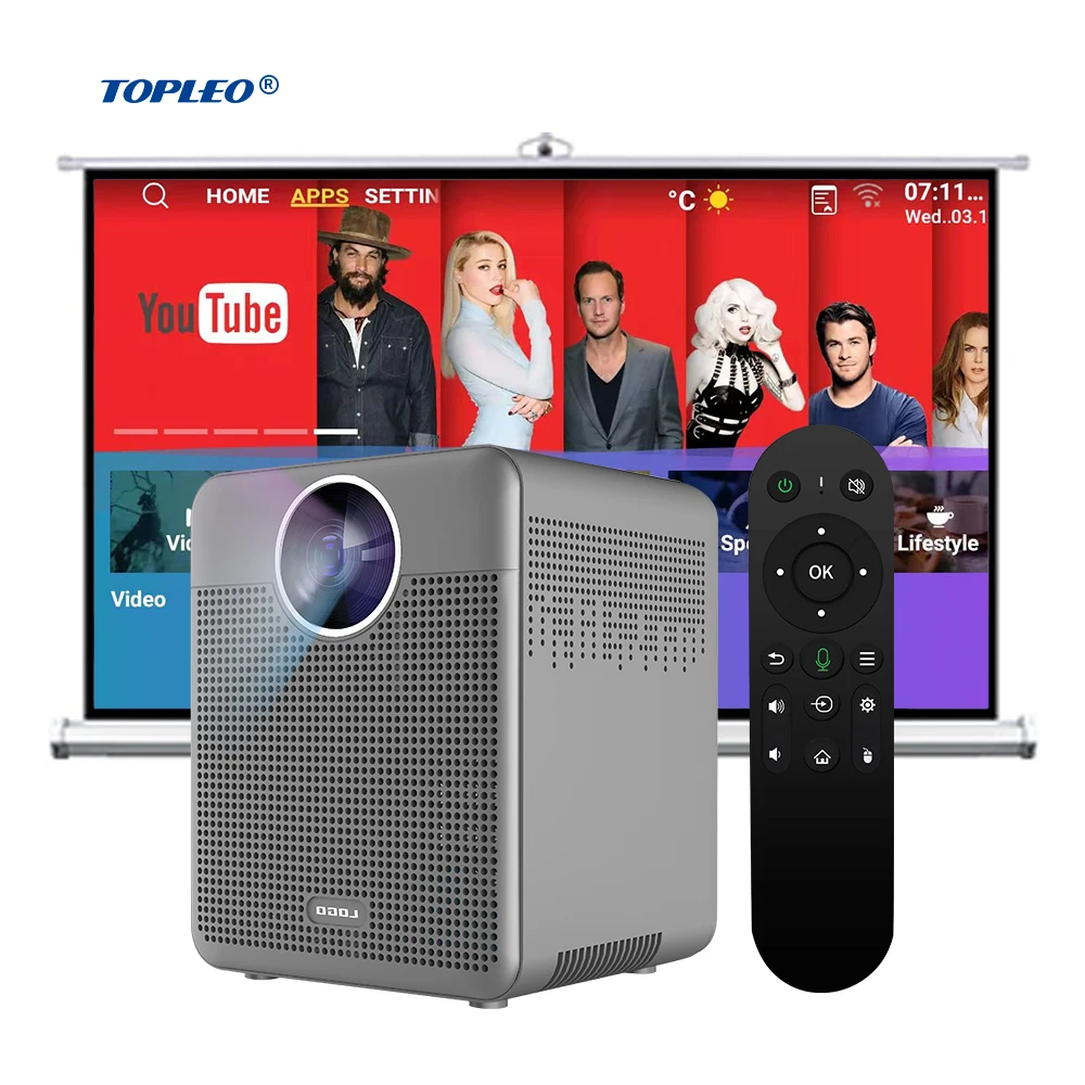 

Topleo Lcd Led Projectors 3000 Lumens Project Max 4m 200inch Wifi Miracast/airplay Casting For Mobile Phone