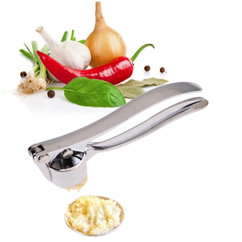 

1 Pc Garlic Mincer Chopper Crusher Stainless Steel Garlic Presser Crusher Slicer Grater Kitchen Tools Accessories, As photo