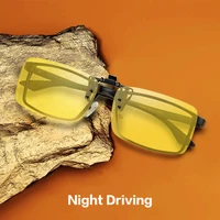 

Night Driving Polarized Clip-ON Sunglasses for Men Women,Unisex FLIP UP Over PrescriptionGlasses