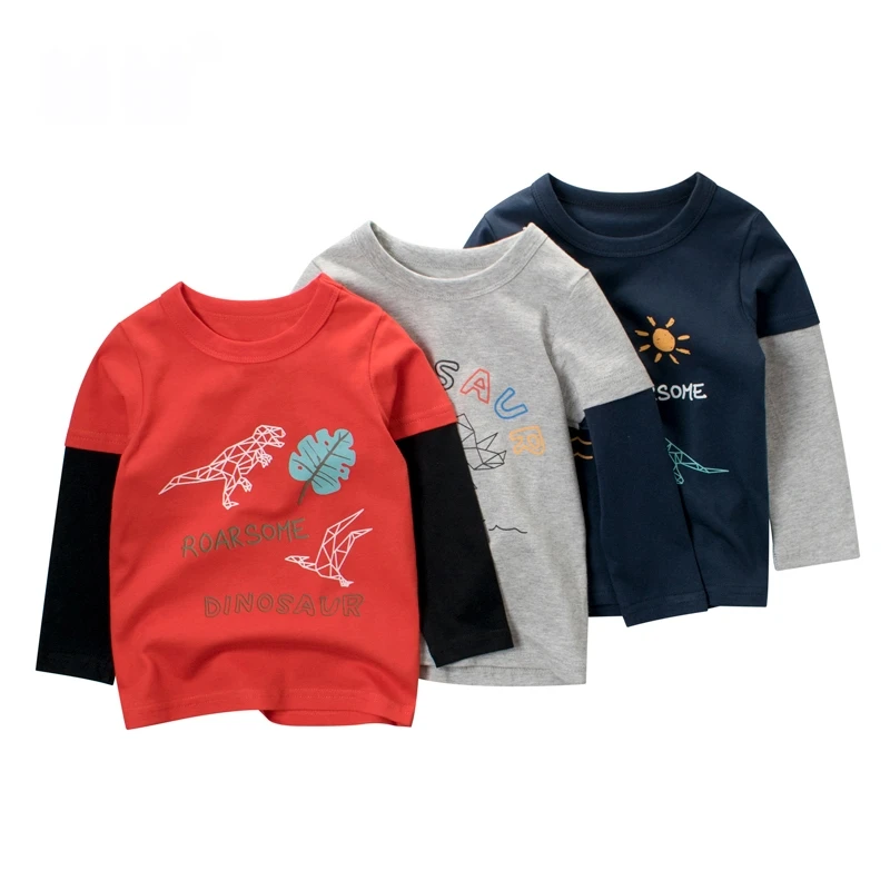 

2021 New Style Printed Soft Comfortable Baby Boy Long Sleeve T-Shirt