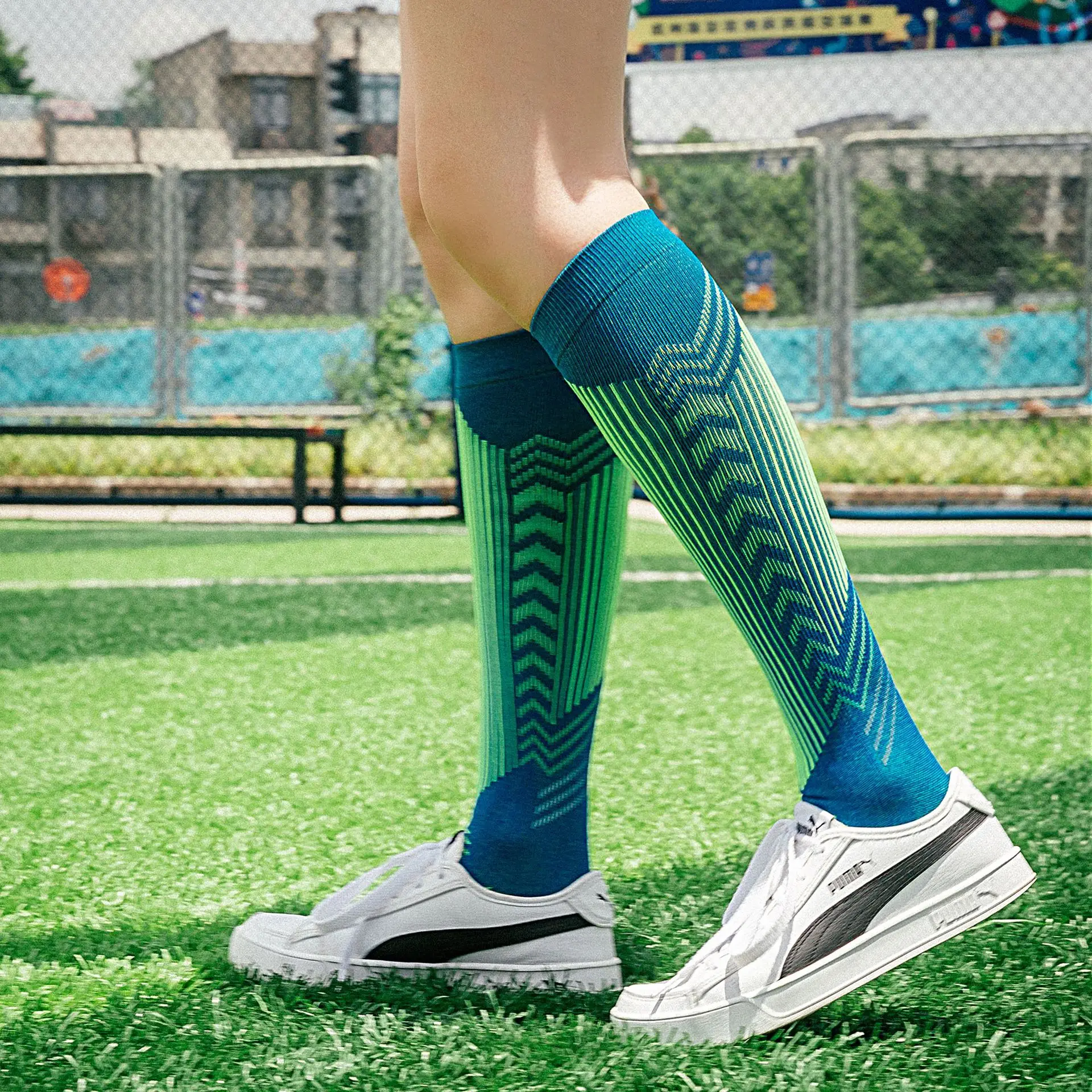 

Marathon Sports Socks Custom Sports Men's Compression Socks Unisex Knee High Crew Tie Dye Trampoline Socks, 3 colors/custom