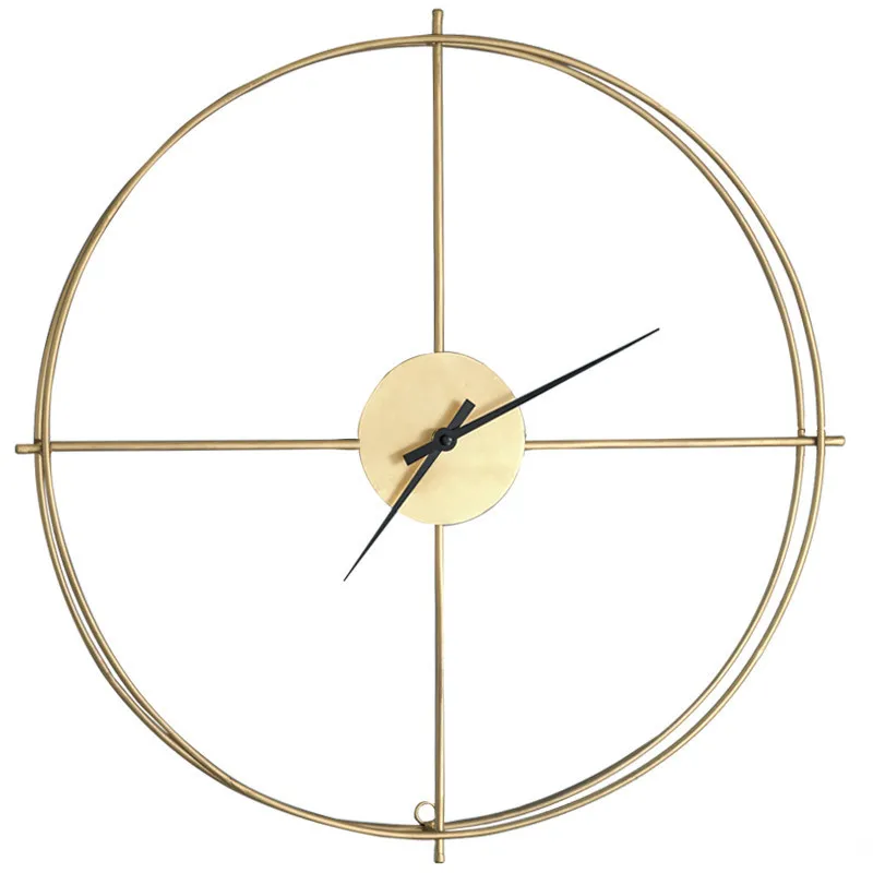 

Home Decorative Metal Effect Custom Wall Clock, Black, gold