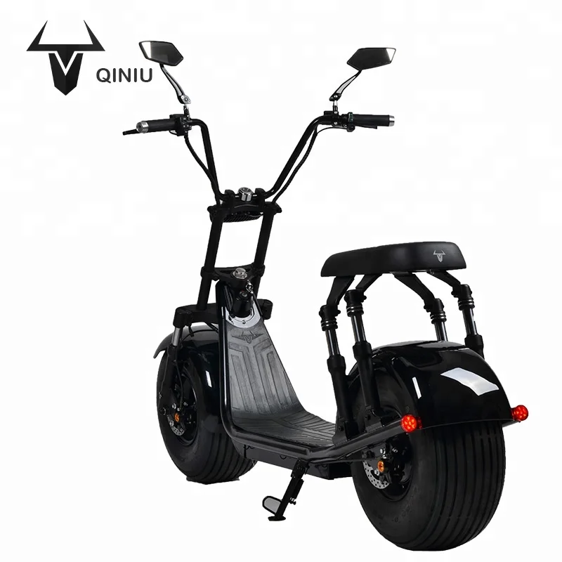 

Qiniu hydraulic disc brake 2000 watts trotinette electrique citycoco electric scooter with ce certificate