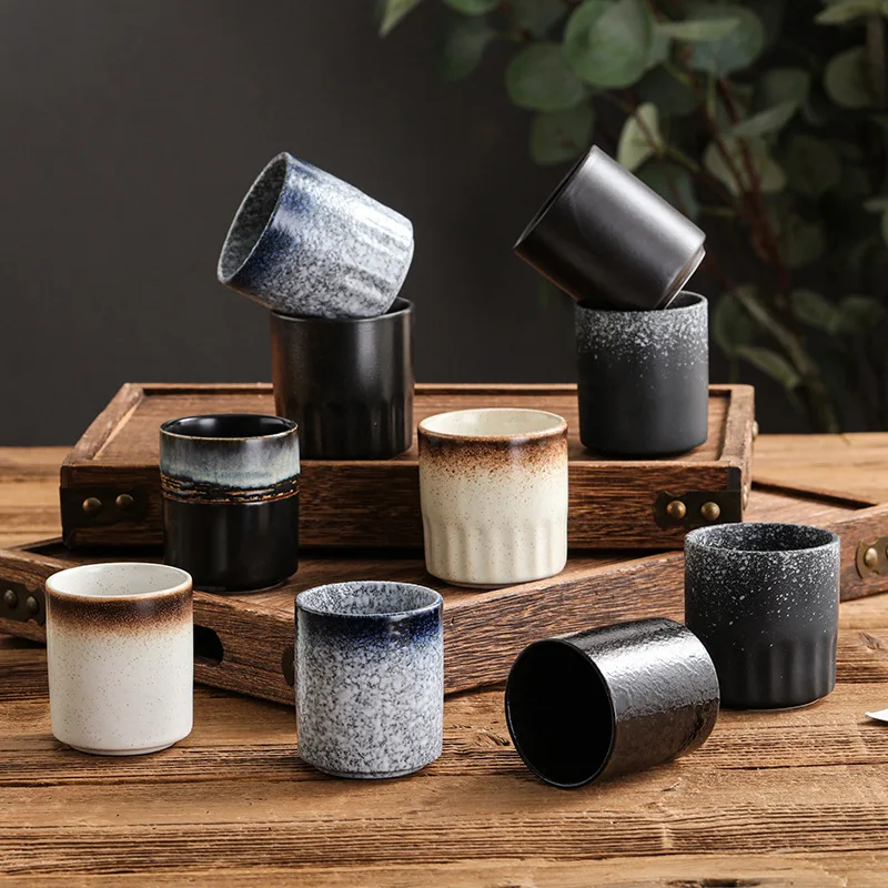 

Wholesale 130ml Handmade Chinese Pottery Mug Coffee Tea Japanese Ceramic Cups