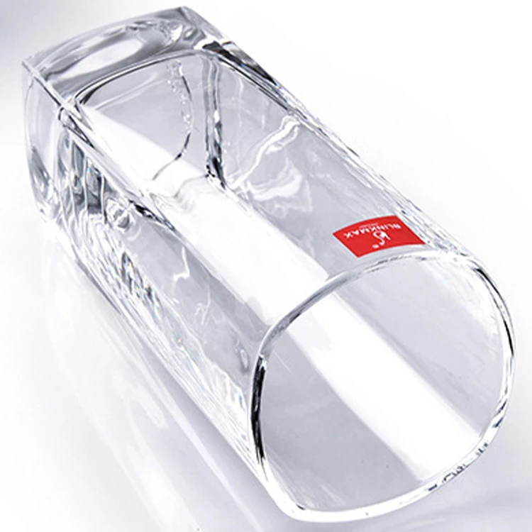 

cylinder clear color single tea round layer long red wine square custom heat resistant transparent glass cup, Transparent clear