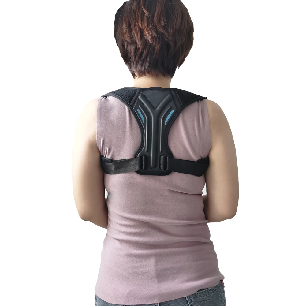 

New arrival Clavicle Spine upper back brace posture corrector with Comfortable Strip for women men, Black
